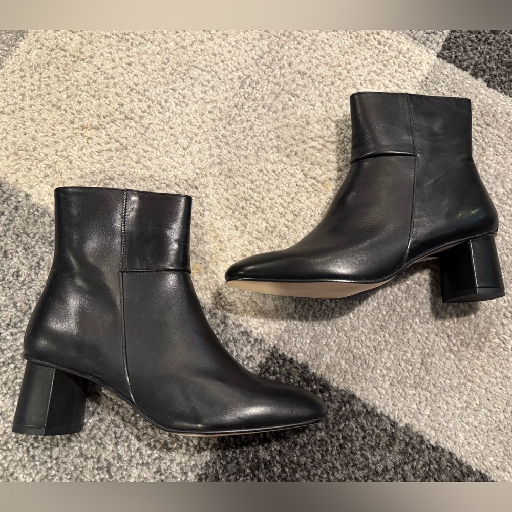 Helene Rouge Made In Spain Leather Block Heel Boots